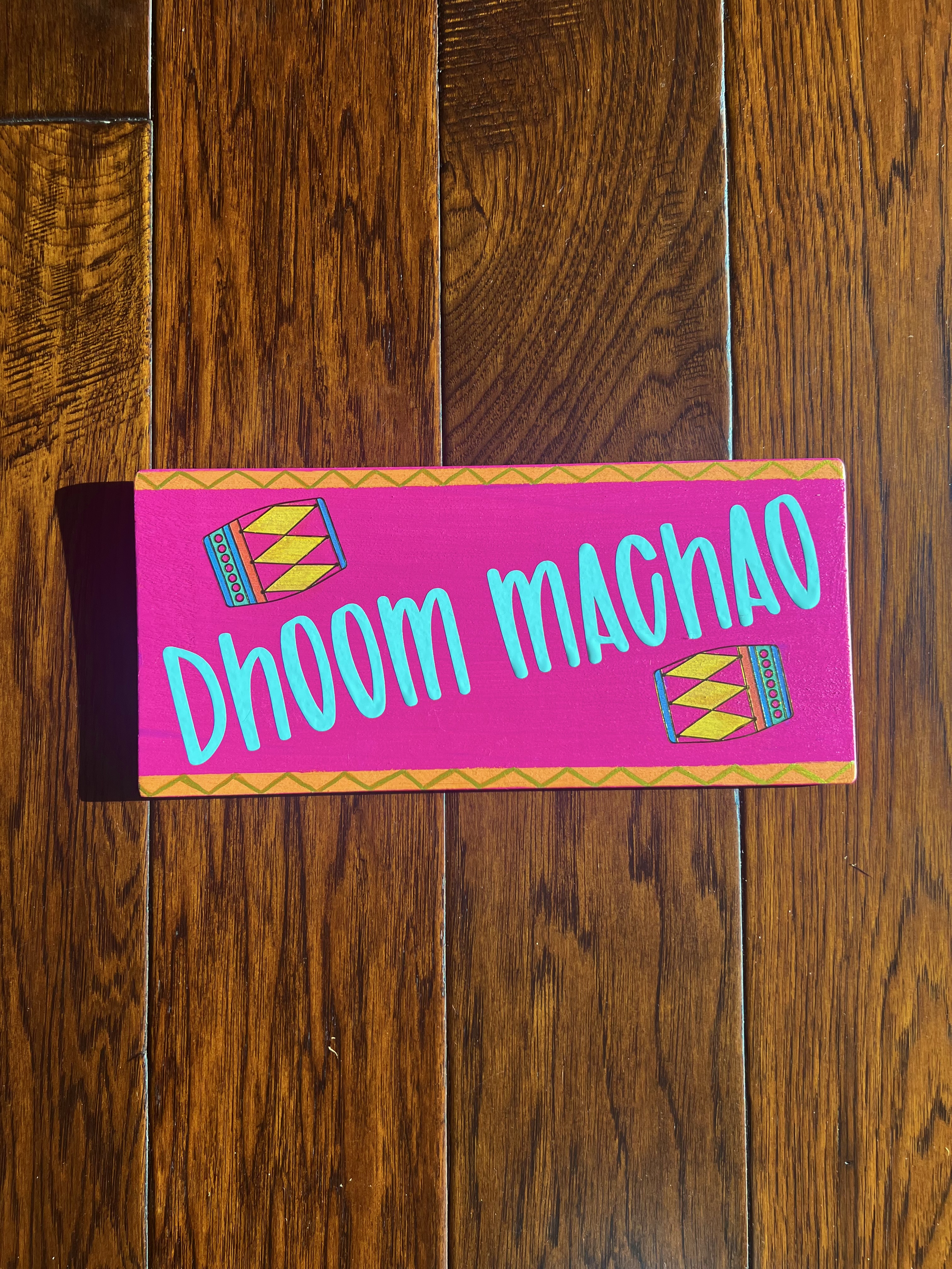 Dhoom Machao Wood Panel - Ready-to-rent decorative wooden panel design. As seen on our instagram page!