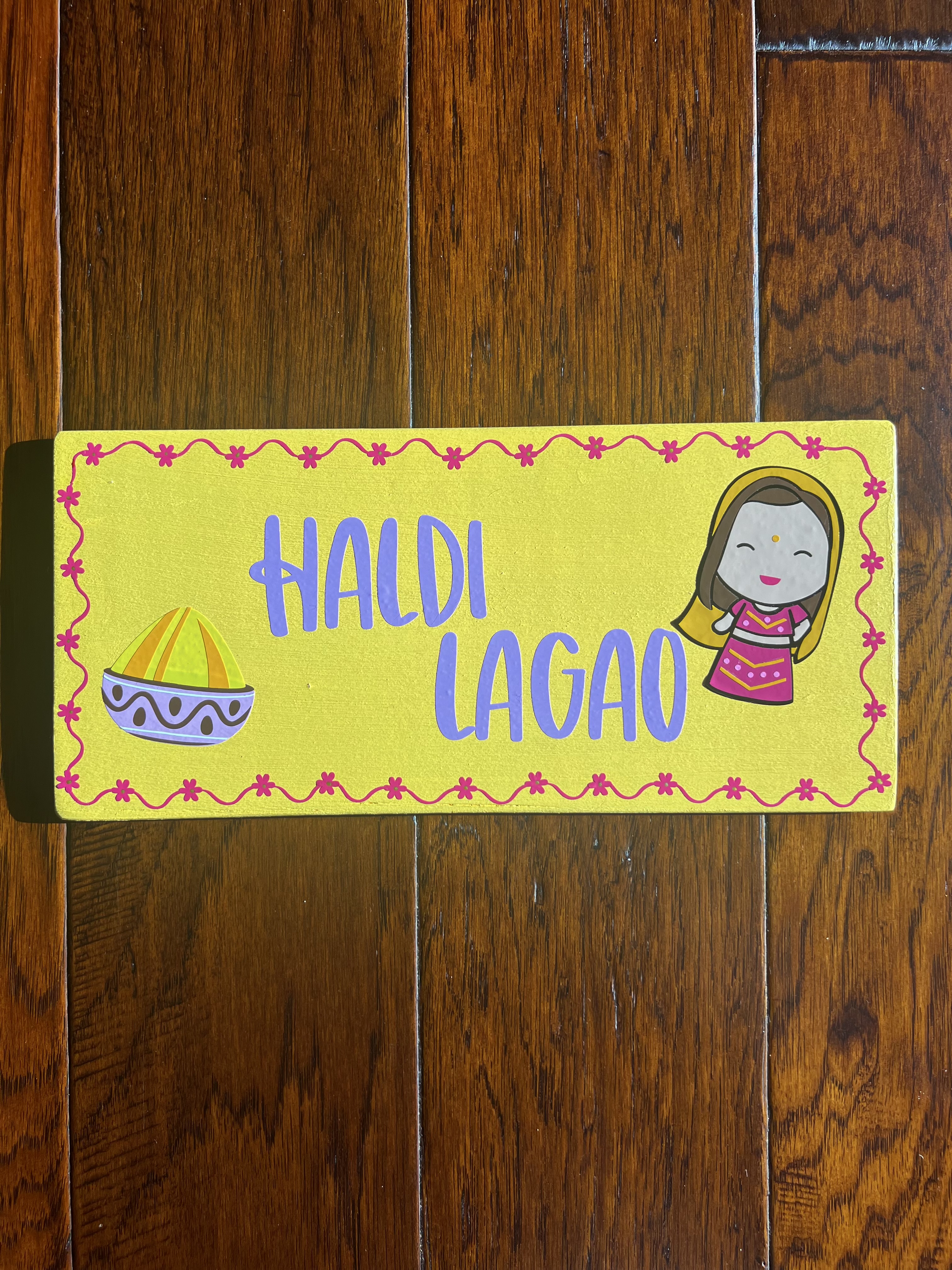 Haldi Lagau Wood Panel - Ready-to-rent decorative wooden panel design. As seen on our instagram page!