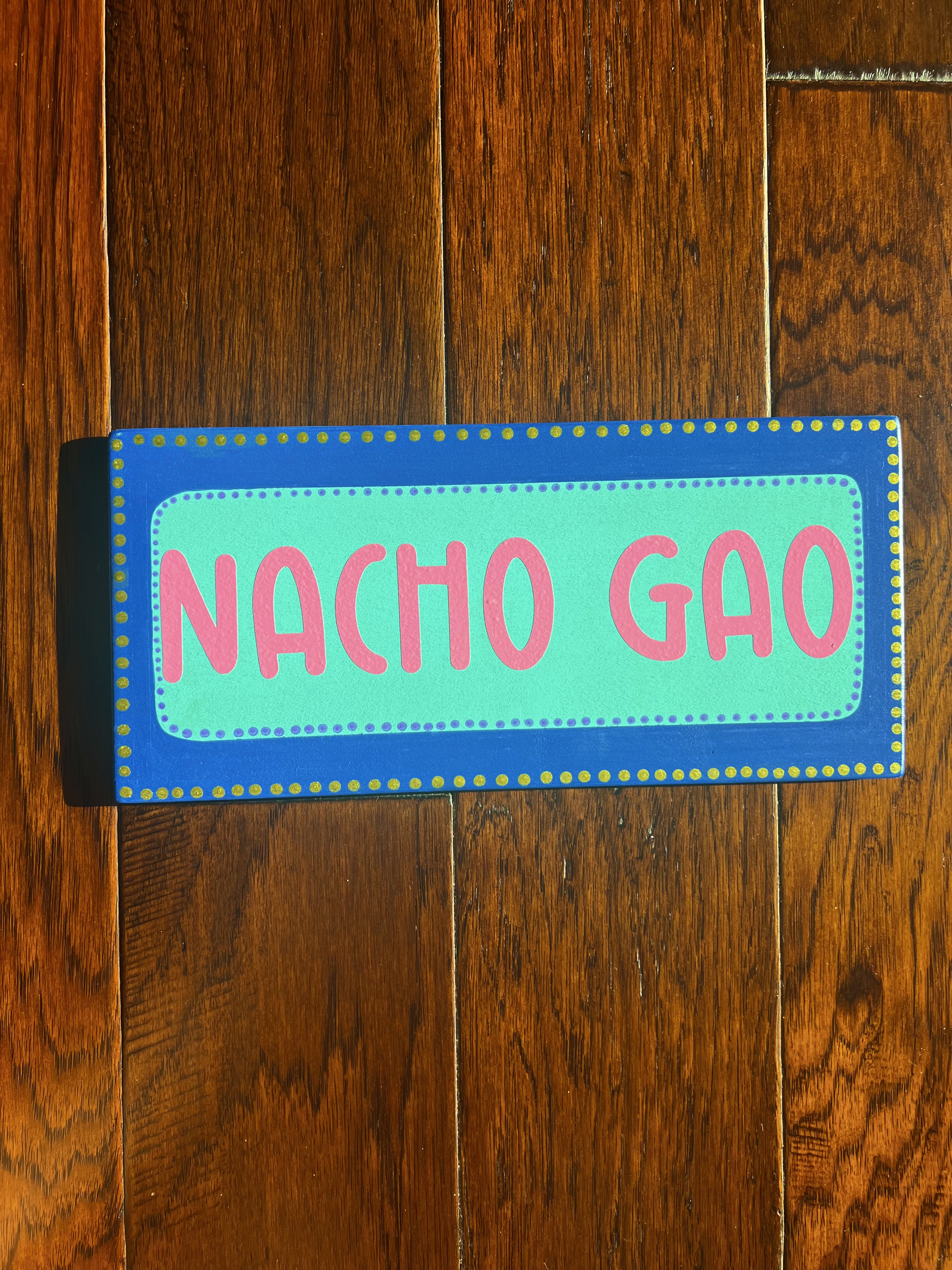 Nacho Gao Wood Panel - Ready-to-rent decorative wooden panel design. As seen on our instagram page!