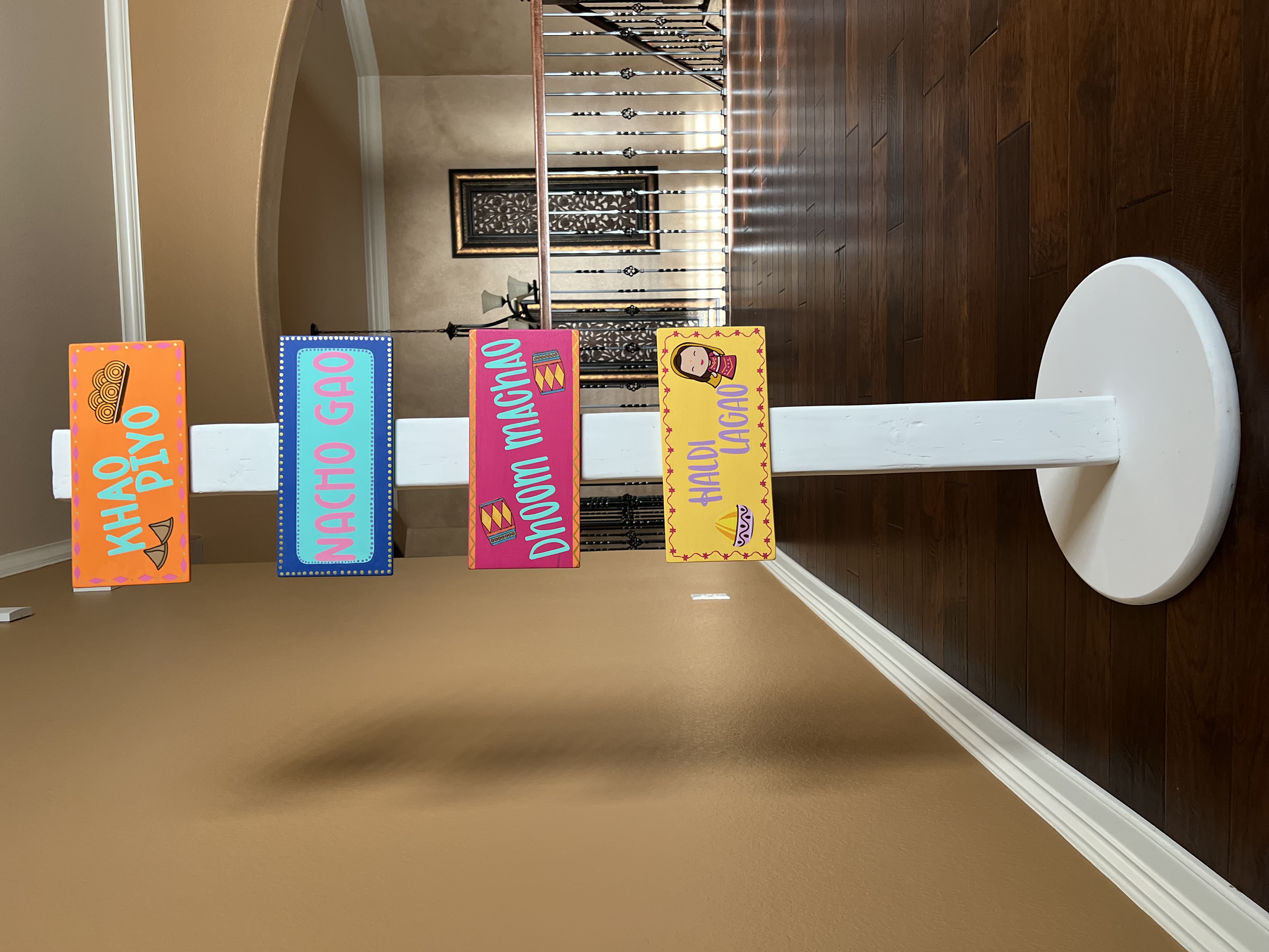 White Wooden Sign Post - Customizable wooden post for use with our interchangeable panels.
